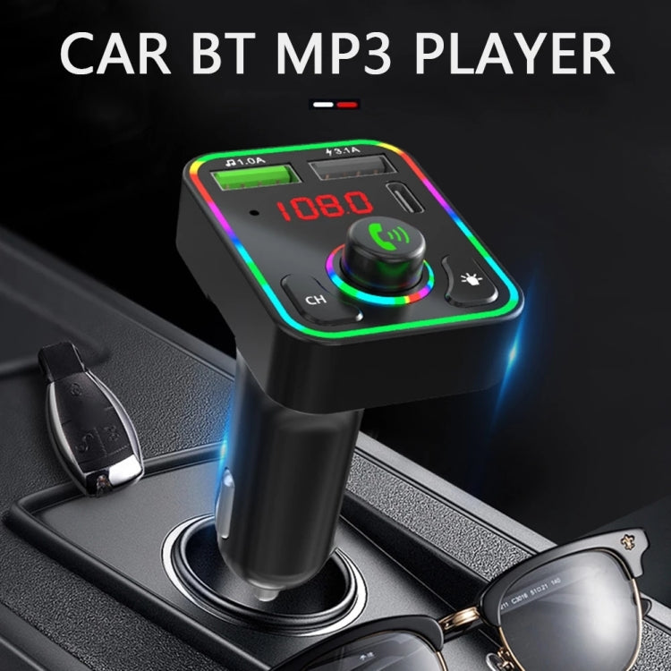 F3 Car FM Transmitter LED Backlight Receiver MP3 Player 3.1A USB Charger Dual USB Charger - Bluetooth Car Kits by buy2fix | Online Shopping UK | buy2fix