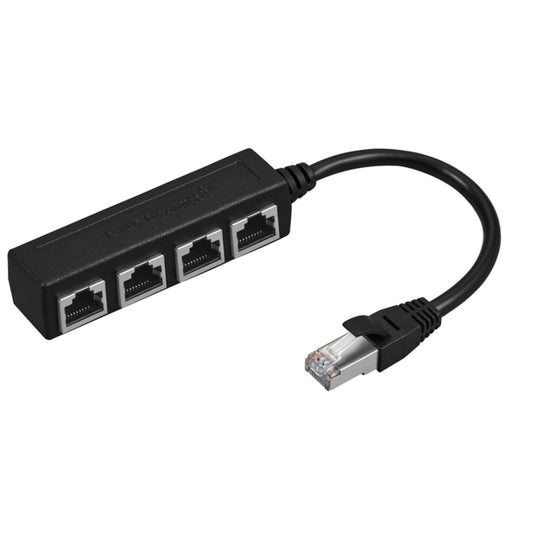 1 Male to 4 Female LAN Ethernet Cable Adapter Ethernet Splitter - Network Hubs by buy2fix | Online Shopping UK | buy2fix