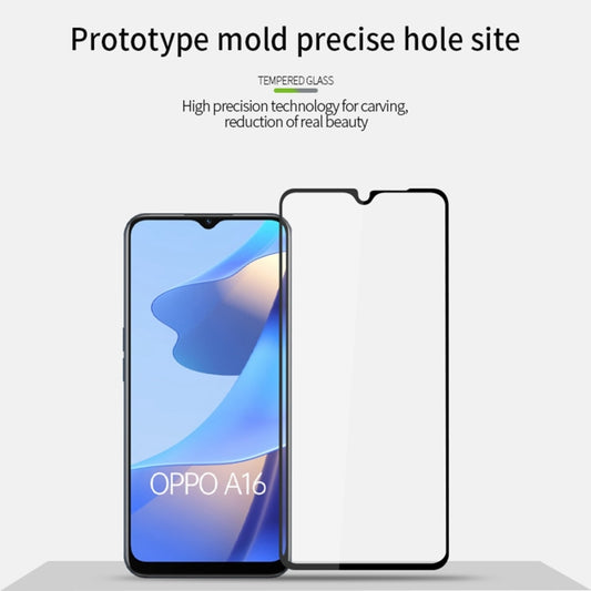 For OPPO A16 PINWUYO 9H 2.5D Full Screen Tempered Glass Film(Black) by PINWUYO