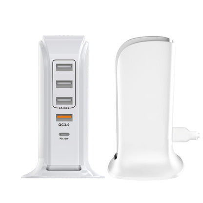 PD-36W PD3.0 + QC3.0 4-port USB Mobile Phone Charging Sailboat Multi Port Charger, US Plug - Multifunction Charger by buy2fix | Online Shopping UK | buy2fix