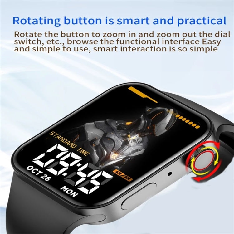 T100Plus 1.75 inch Color Screen Smart Watch, IP67 Waterproof,Support Body Temperature Test/Bluetooth Call/Heart Rate Monitoring/Blood Pressure Monitoring/Blood Oxygen Monitoring/Sleep Monitoring(Black) - Smart Wear by buy2fix | Online Shopping UK | buy2fix