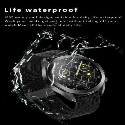 DW95 1.28 inch Color Screen Smart Watch, IP67 Waterproof,Steel Watchband,Support Bluetooth Call/Heart Rate Monitoring/Blood Pressure Monitoring/Blood Oxygen Monitoring/Sleep Monitoring(Gold) - Smart Wear by buy2fix | Online Shopping UK | buy2fix