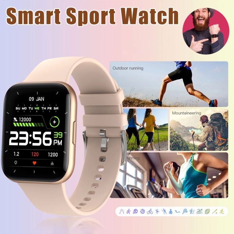 P25 1.69 inch Color Screen Smart Watch, IP68 Waterproof,Support Heart Rate Monitoring/Blood Pressure Monitoring/Blood Oxygen Monitoring/Sleep Monitoring(Gray) - Smart Wear by buy2fix | Online Shopping UK | buy2fix