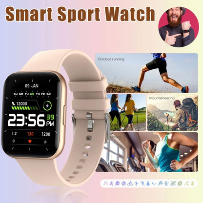 P25 1.69 inch Color Screen Smart Watch, IP68 Waterproof,Support Heart Rate Monitoring/Blood Pressure Monitoring/Blood Oxygen Monitoring/Sleep Monitoring(Pink) - Smart Wear by buy2fix | Online Shopping UK | buy2fix