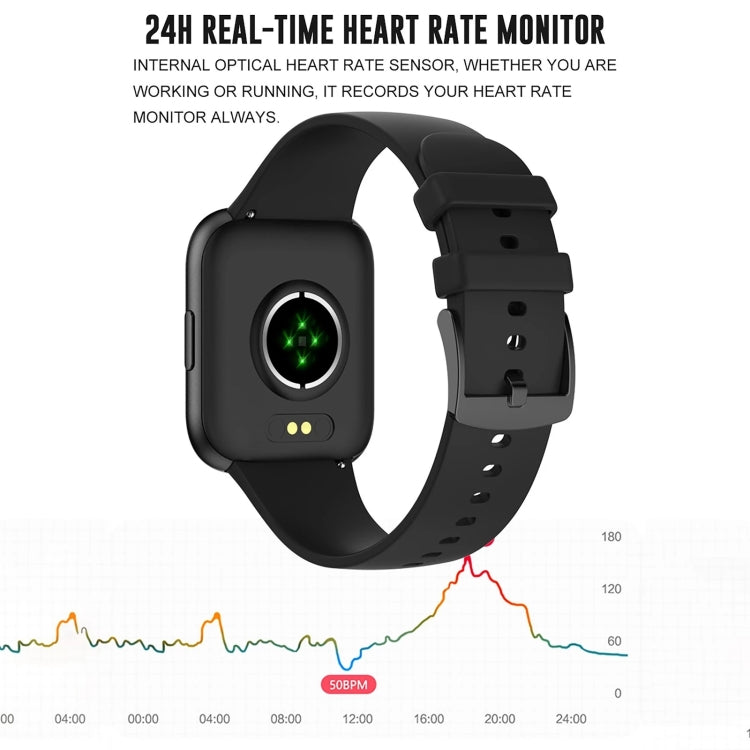 P25 1.69 inch Color Screen Smart Watch, IP68 Waterproof,Support Heart Rate Monitoring/Blood Pressure Monitoring/Blood Oxygen Monitoring/Sleep Monitoring(Gray) - Smart Wear by buy2fix | Online Shopping UK | buy2fix