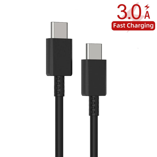 XJ-69 5 PCS 1m 3A USB-C / Type-C to Type-C TPU Charging Sync Data Cable for Mobile Phone(Black) by buy2fix