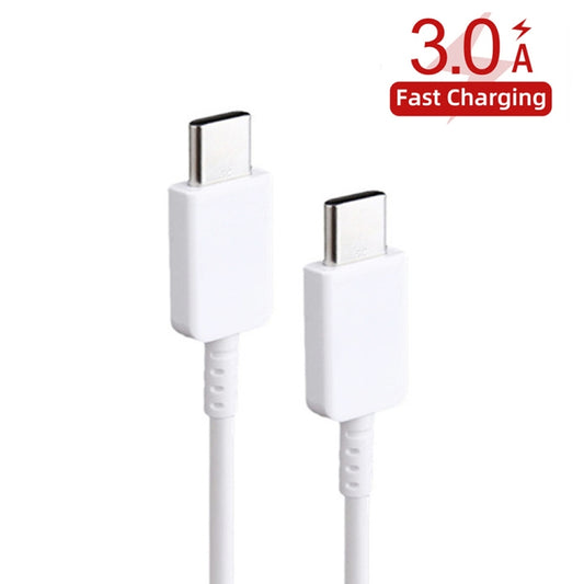 XJ-69 5 PCS 1m 3A USB-C / Type-C to Type-C TPU Charging Sync Data Cable for Mobile Phone(White) by buy2fix