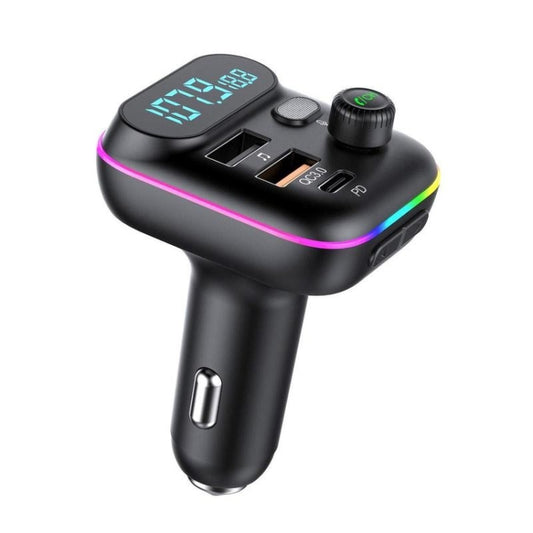 T70 Car MP3 Player FM Transmitter with Bluetooth USB Car Mobile Charger QC3.0 Quick Charge U Disk Music Player FM Modulator by buy2fix