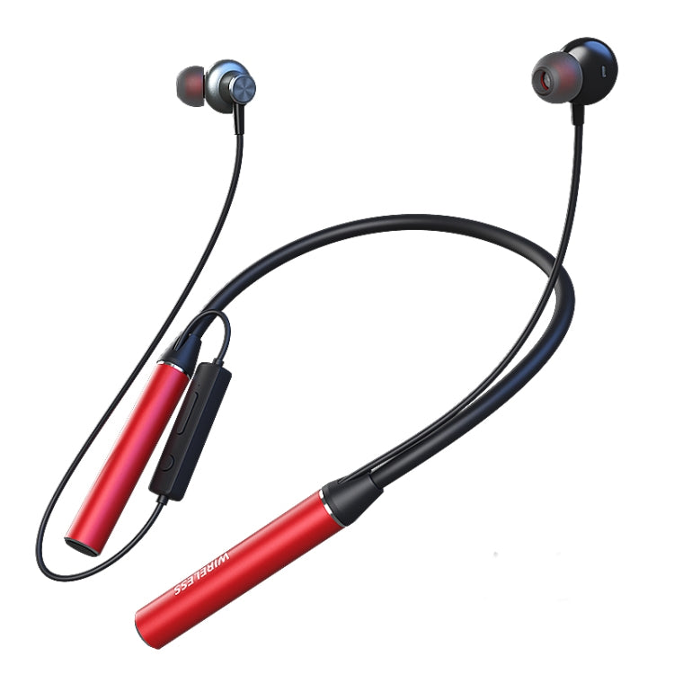 GYM530 Magnetic Neck-mounted Noise Cancelling Sports Earphones In-ear Stereo Support Handsfree / TF Card(Red) - Neck-mounted Earphone by buy2fix | Online Shopping UK | buy2fix