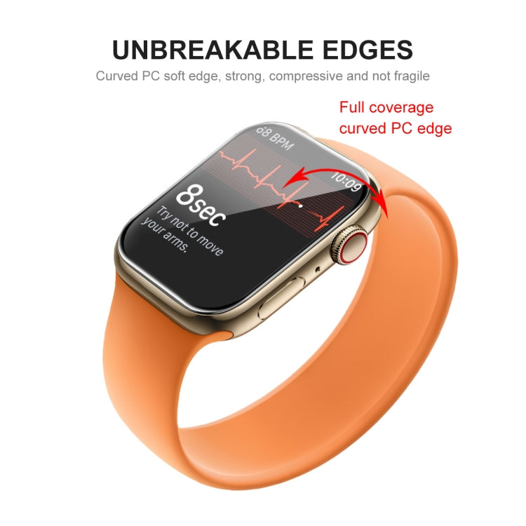 ENKAY Hat-Prince PC Frame + Full Coverage PMMA HD Screen Protector Film For Apple Watch Series 8 / 7 41mm(Transparent) - Smart Wear by ENKAY | Online Shopping UK | buy2fix