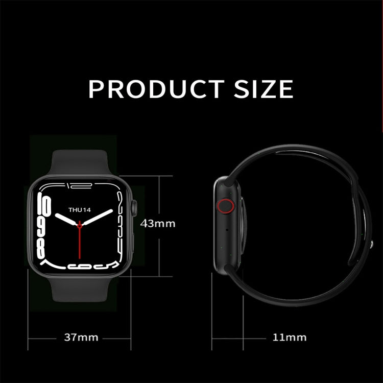 i7 pro 1.75 inch Color Screen Smart Watch, IP67 Waterproof,Support Bluetooth Call/Heart Rate Monitoring/Blood Pressure Monitoring/Blood Oxygen Monitoring/Sleep Monitoring(Black) - Smart Wear by buy2fix | Online Shopping UK | buy2fix