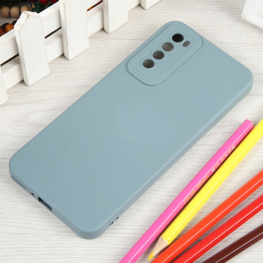 For Huawei Nova 7 5G Straight Side Liquid Silicone Phone Case(Pink) by buy2fix