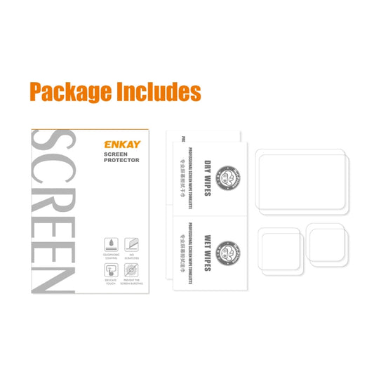 2 PCS ENKAY Hat-Prince 3 in 1 Front + Back 0.2mm Tempered Glass Screen Protector Camera Film For GoPro HERO 10 Black by ENKAY