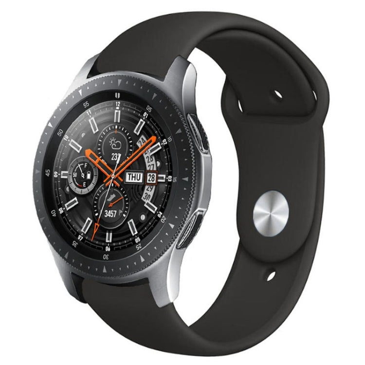 Monochrome Silicone Watch Band For Samsung Galaxy Watch Active 20mm(Black) by buy2fix