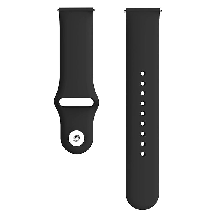 Monochrome Silicone Watch Band For Samsung Galaxy Watch Active 20mm(Black) by buy2fix