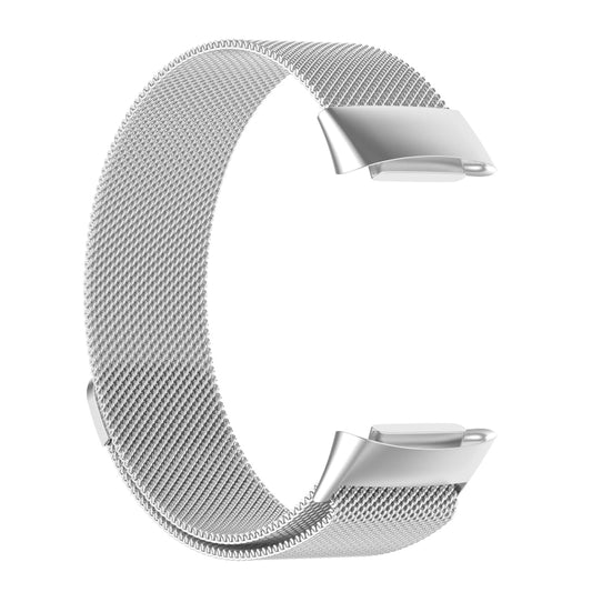 Milano Magnetic Metal Watch Band for Fitbit Charge 5(Silver) by buy2fix