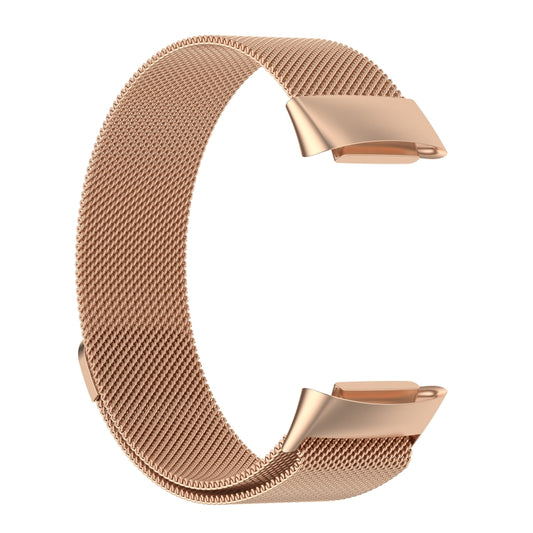 Milano Magnetic Metal Watch Band for Fitbit Charge 5(Rose Gold) by buy2fix