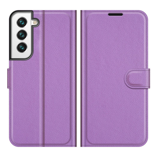 For Samsung Galaxy S22+ 5G Litchi Texture Horizontal Flip Protective Case with Holder & Card Slots & Wallet(Purple) by buy2fix