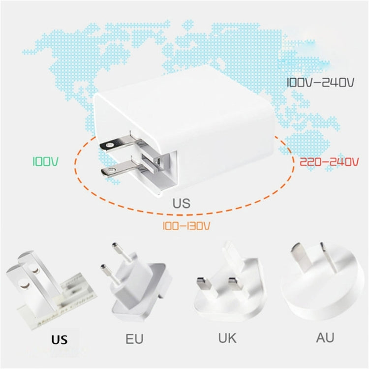 A6 65W QC 3.0 USB + PD USB-C / Type-C Dual Fast Charging Laptop Adapter + 1m USB-C / Type-C to USB-C / Type-C Data Cable Set for MacBook Series, US Plug + EU Plug - Cable & Adapter by buy2fix | Online Shopping UK | buy2fix