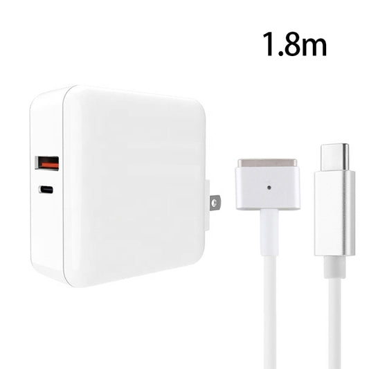 A6 PD 65W USB-C / Type-C + QC3.0 USB Laptop Adapter + 1.8m USB-C / Type-C to MagSafe 2 / T Data Cable Set for MacBook Series, US Plug - Cable & Adapter by buy2fix | Online Shopping UK | buy2fix