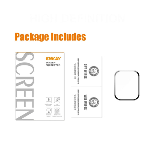 ENKAY Hat-Prince 3D Curved Edge Full Coverage Full Tempered Glass HD Screen Protector Film For Apple Watch Series 9 / 8 / 7 41mm(Transparent) by ENKAY