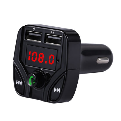 C4 Bluetooth MP3 Hands-free Car Device LCD FM Transmitter Dual USB Charger - In Car by buy2fix | Online Shopping UK | buy2fix