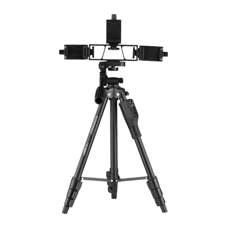 YUNTENG VCT-6808 Multi-Phone Bracket Tripod Mount with Ball Head and Remote Control - Camera Accessories by buy2fix | Online Shopping UK | buy2fix