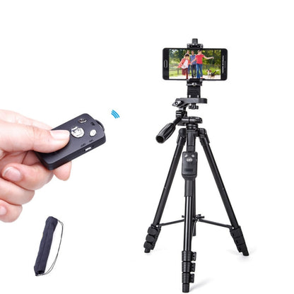 YUNTENG VCT-5218 Aluminum Tripod Mount with Bluetooth Remote Control & 3-Way Head & Phone Clamp - Tripods by YUNTENG | Online Shopping UK | buy2fix