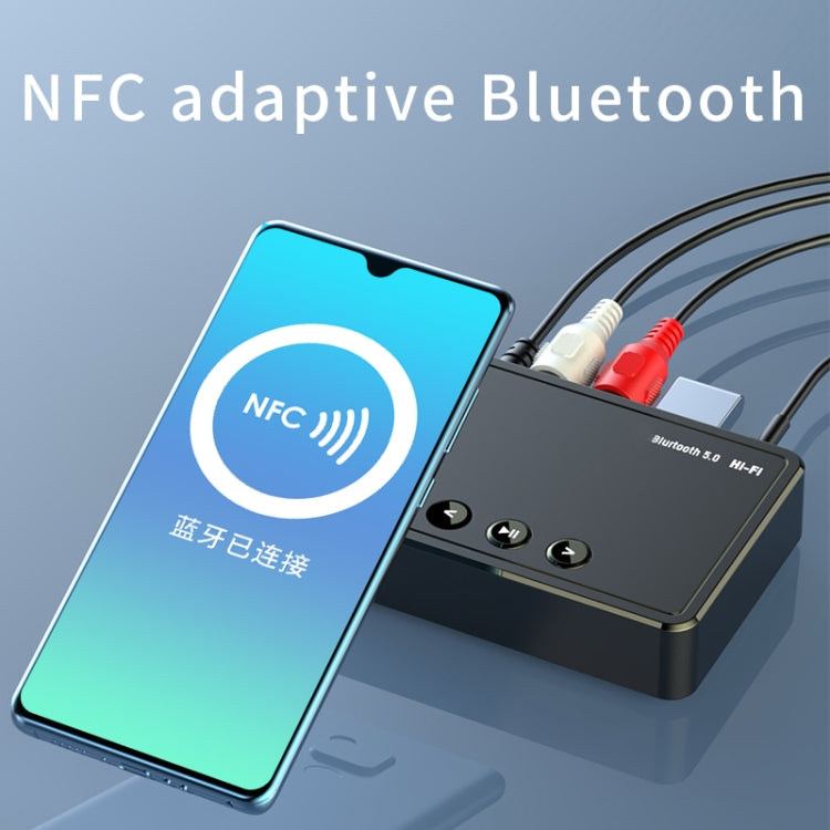 M10 NFC Bluetooth 5.0 Receiver Wireless Audio Adapter Support USB Flash Drive - Audio Receiver Transmitter by buy2fix | Online Shopping UK | buy2fix