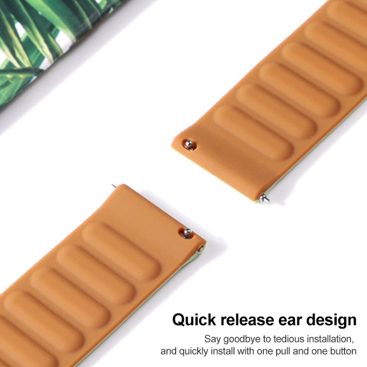 22mm Silicone Magnetic Watch Band For Honor Watch GS3 / Magic(Yellow) by buy2fix