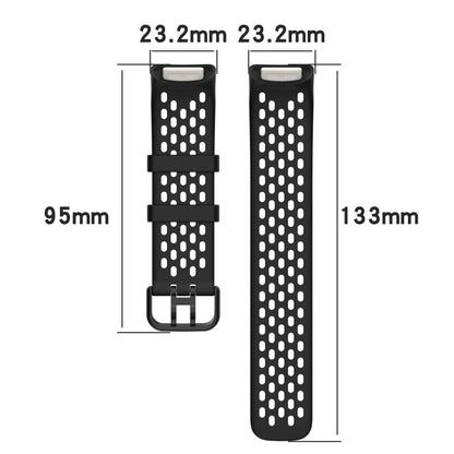 For Fitbit Charge 5 Monochromatic Breathable Silicone Watch Band(White) by buy2fix