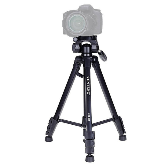 Support de trépied en alliage d'aluminium YUNTENG VCT-668 pour tête d'amortissement tridimensionnelle