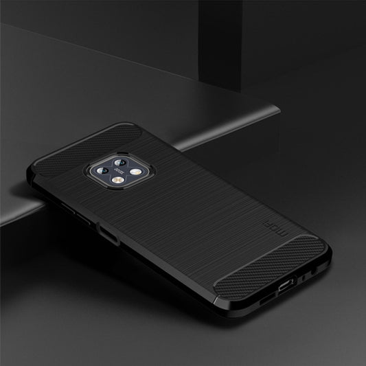 For Nokia XR20 MOFI Gentleness Series Brushed Texture Carbon Fiber Soft TPU Case(Black) by MOFI