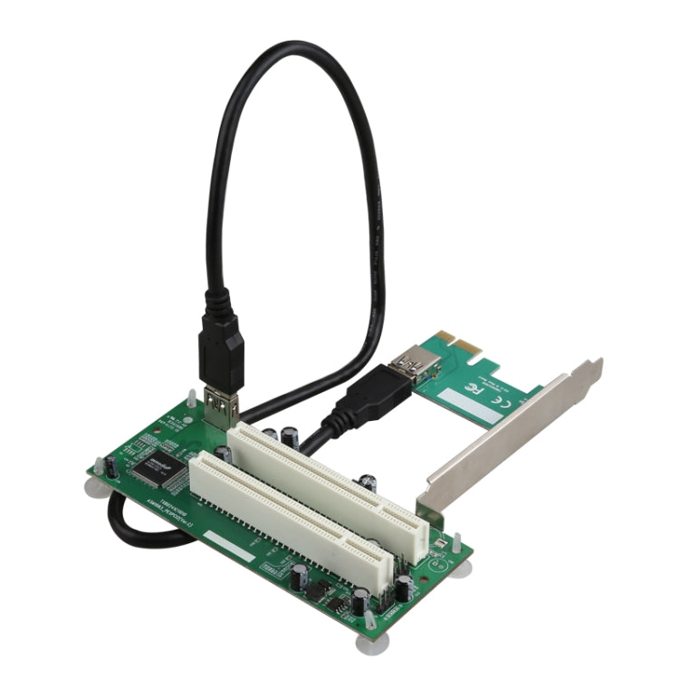 PCIe to Dual PCI Slot Adapter Card USB 3.0 Expansion Card by buy2fix