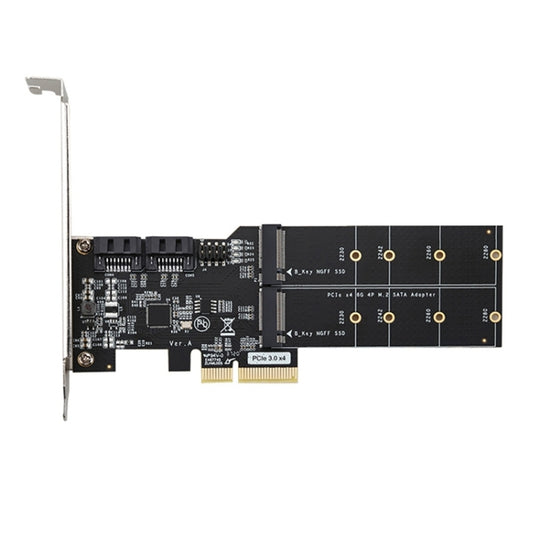 Carte adaptateur SATA3.0 PCIE3.0 vers 2 ports M.2 (B-KEY)
