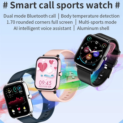 T45S 1.7 inch Color Screen Smart Watch, IP67 Waterproof,Support Temperature Monitoring/Heart Rate Monitoring/Blood Pressure Monitoring/Blood Oxygen Monitoring/Sleep Monitoring(Black) - Smart Wear by buy2fix | Online Shopping UK | buy2fix