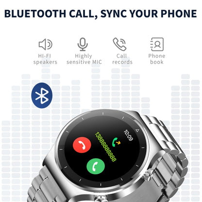N58 IP67 1.28 inch Touch Color Screen Smart Watch(Stainless Steel Black) - Smart Wear by buy2fix | Online Shopping UK | buy2fix
