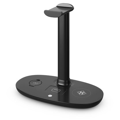 B-15A 4 in 1 Headset Holder Wireless Charger for Smart Phone & iWatch & Airpods - Apple Accessories by buy2fix | Online Shopping UK | buy2fix