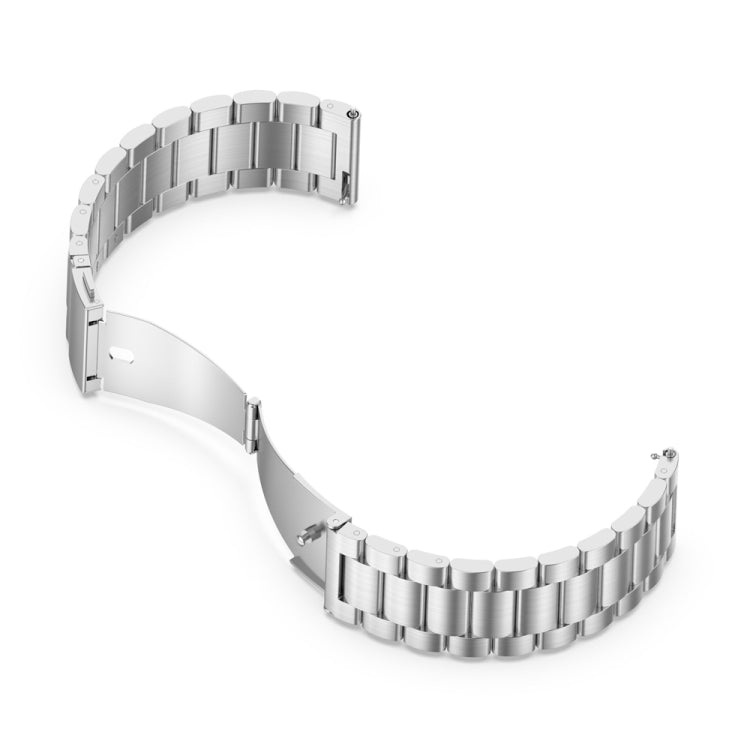 For Huawei Watch GT Runner / Watch GT 3 46mm Three Bead Stainless Steel Watch Band (Silver) by buy2fix