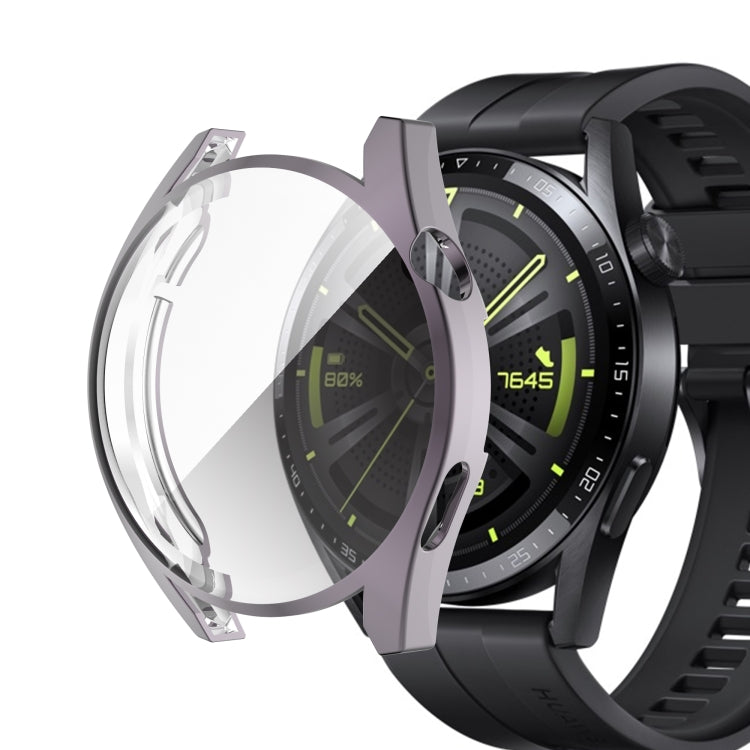 For Huawei Watch GT 3 42mm Fully Surrounded TPU Case with Protective Film(Silver) - Smart Wear by buy2fix | Online Shopping UK | buy2fix