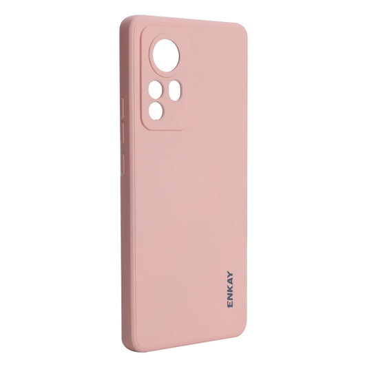 For Xiaomi 12 / 12X / 12S ENKAY Liquid Silicone Soft Shockproof Phone Case(Pink) by ENKAY