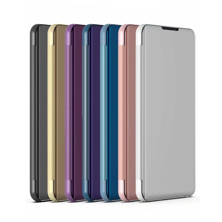 For Xiaomi 12 / 12X  Plated Mirror Horizontal Flip Leather Case with Holder(Purple Blue) - 12 Cases by buy2fix | Online Shopping UK | buy2fix