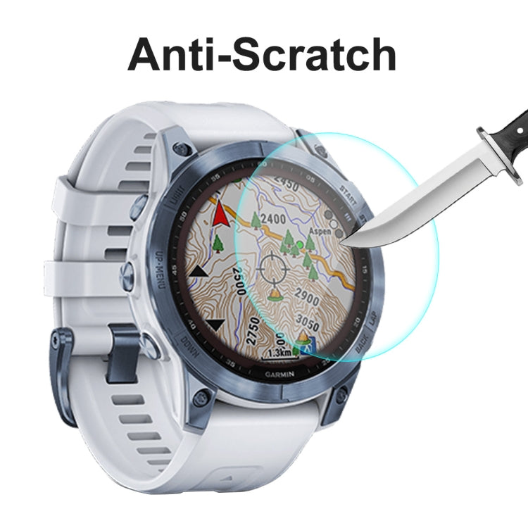 2 PCS For Garmin Fenix 7X ENKAY 0.2mm 9H Tempered Glass Screen Protector Watch Film by ENKAY
