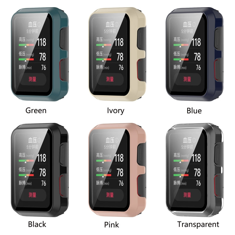 For Huawei Watch D Shockproof PC Protective Case With Tempered Glass Film(Black) by buy2fix