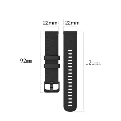 For Xiaomi Watch S1 22mm Checkered Silicone Watch Band(Black) - Smart Wear by buy2fix | Online Shopping UK | buy2fix