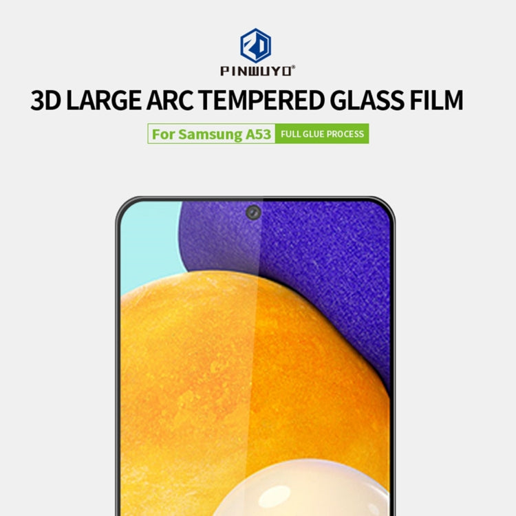 For Samsung Galaxy A53 5G PINWUYO 9H 3D Explosion-proof Tempered Glass Full Film(Black) by PINWUYO