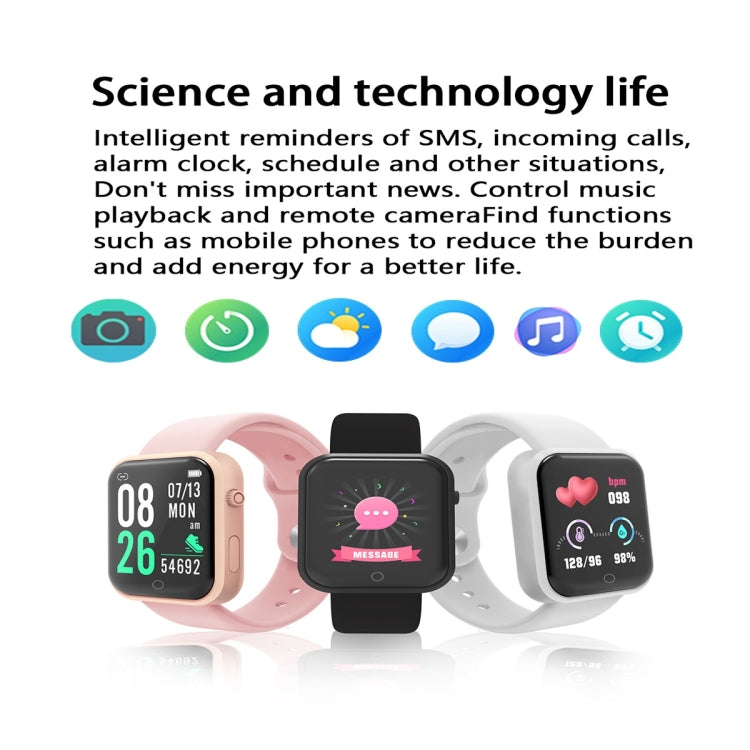 D20L 1.3 inch IP67 Waterproof Color Screen Smart Watch(Pink) - Smart Wear by buy2fix | Online Shopping UK | buy2fix
