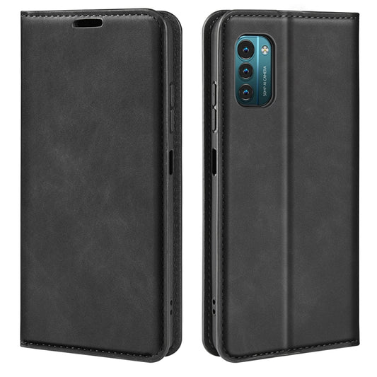 For Nokia G11/G21 Retro-skin Magnetic Suction Leather Phone Case(Black) - Nokia Cases by buy2fix | Online Shopping UK | buy2fix