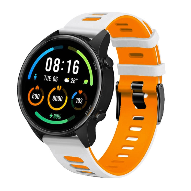 For Huawei Watch 3 22mm Mixed-Color Silicone Watch Band(White+Black) by buy2fix