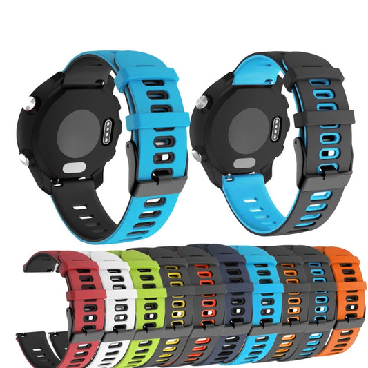 For Garmin Venu 2 Plus 20mm Mixed-color Silicone Watch Band(Green+Black) by buy2fix